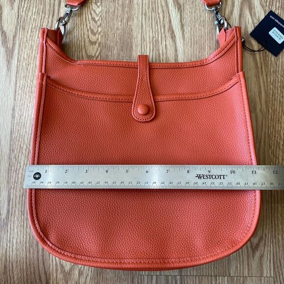 BC Handbags 2 Pocket Purse Crossbody Orange 2303